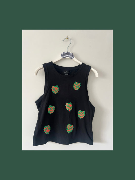 Wide Tank with Pink Hops